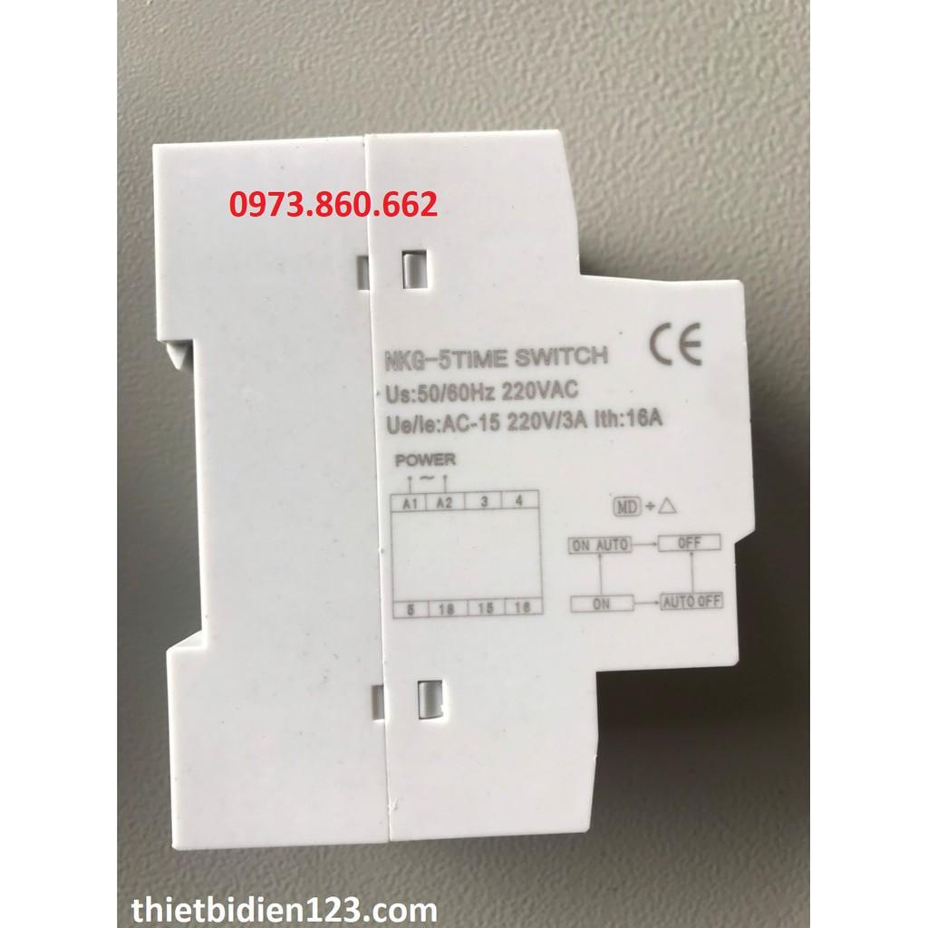 Combo Bộ chuyển nguồn ATS 2P 63A + Timer tháng - Đấu dây và cài đặt sẵn