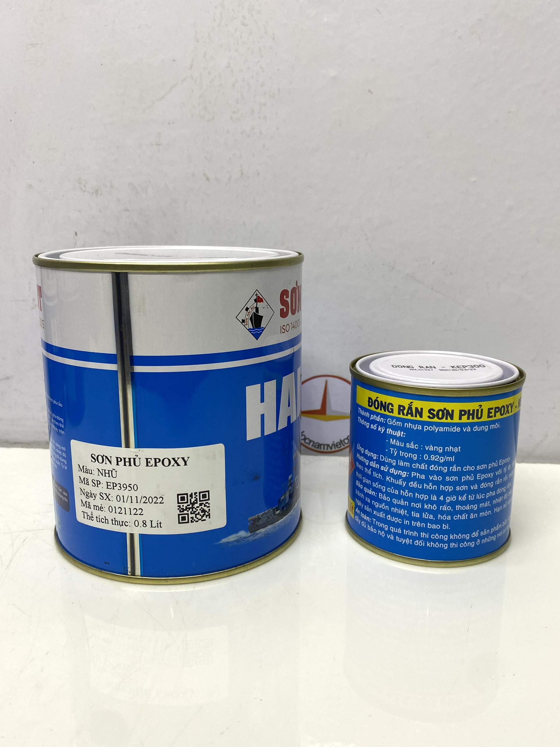 Sơn Epoxy Hải Âu màu bạc EP950 1L/Bộ