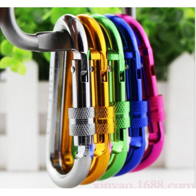 Móc Khóa bằng nhôm carabiner nhiều mẫu