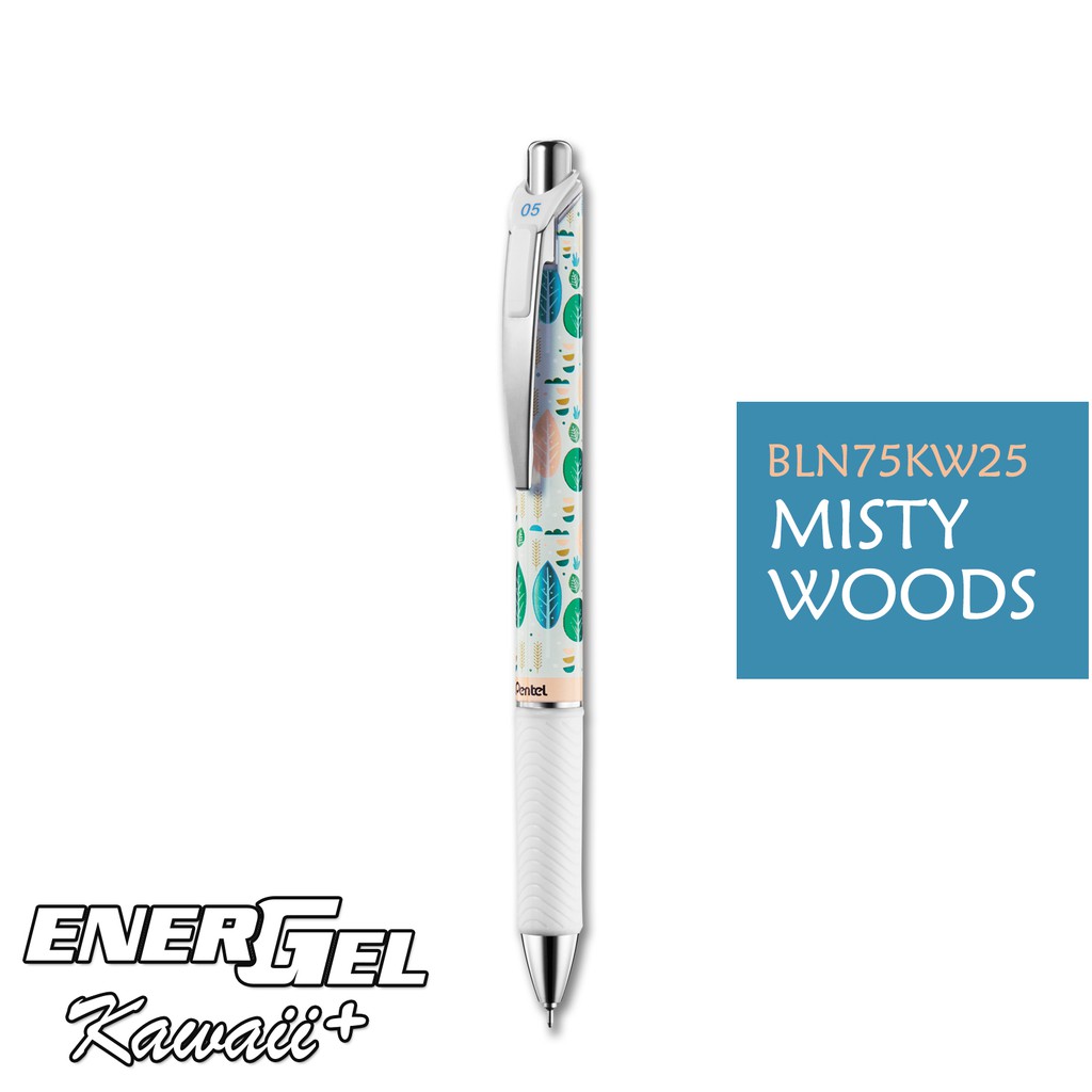 Bút gel Pentel EnerGel Kawaii - MISTY WOODS - Mực xanh dương (Blue)