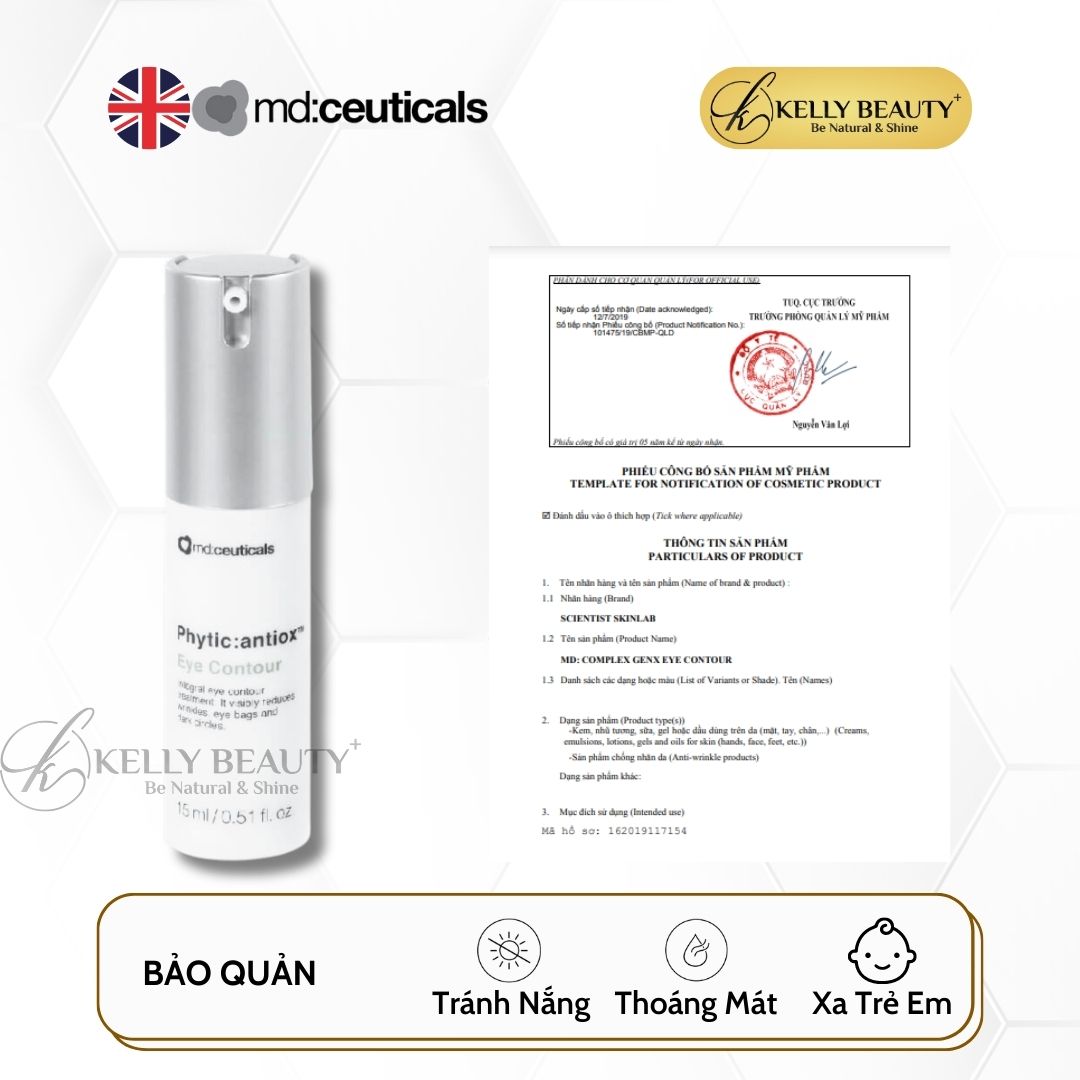 Kem Xóa Bọng Mỡ, Quầng Thâm Mắt PHYTIC: ANTIOX Eye Contour - MD:Ceuticals | Kelly Beauty