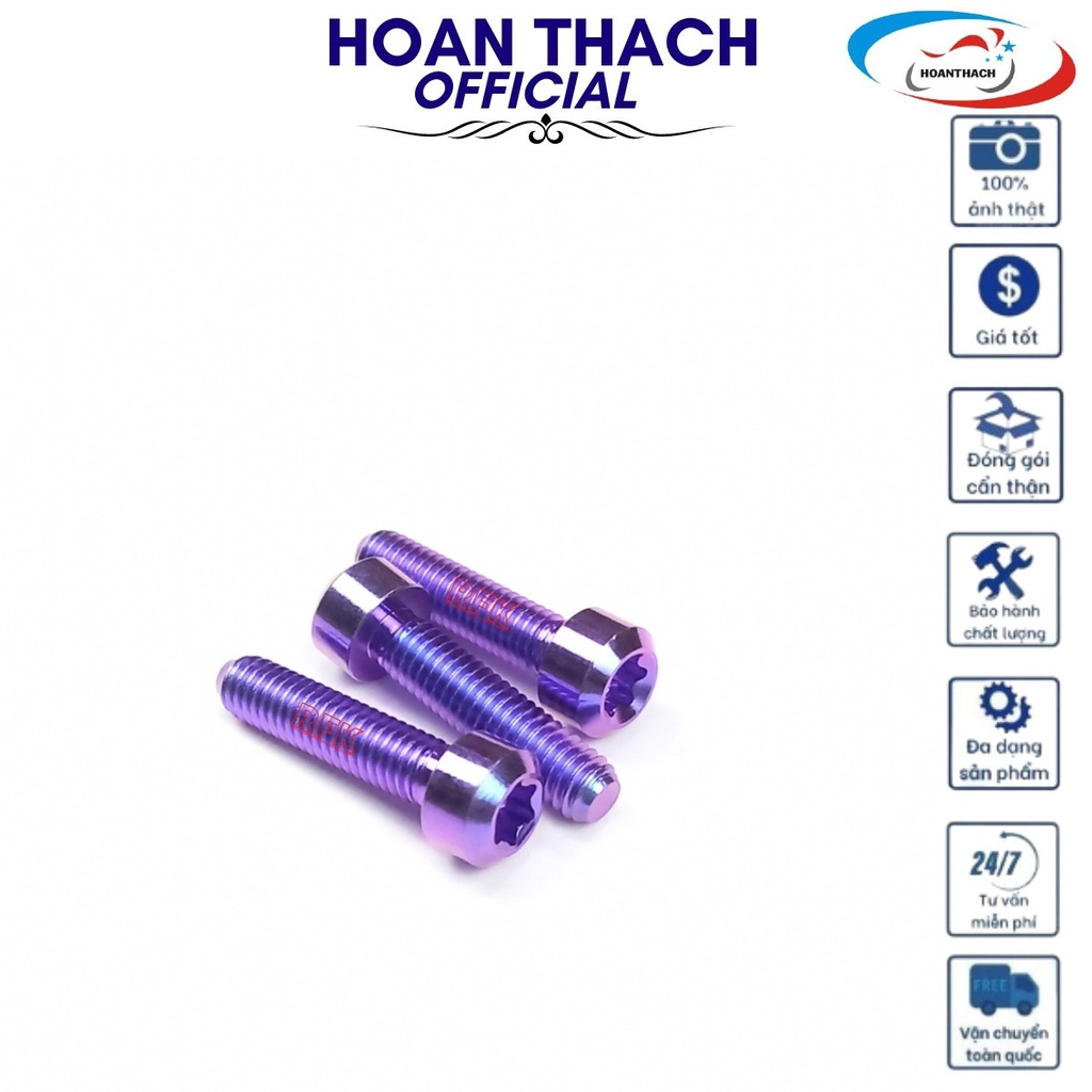 Ốc Gr5 Titan 6L20 Trụ Tím dùng cho nhiều dòng xe SP010499 ( giá 1 con)