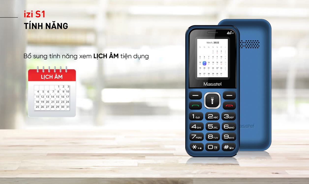 Hình ảnh Điện thoại Masstel Izi S1 4G (LTE) Gọi HD Call - Hàng chính hãng