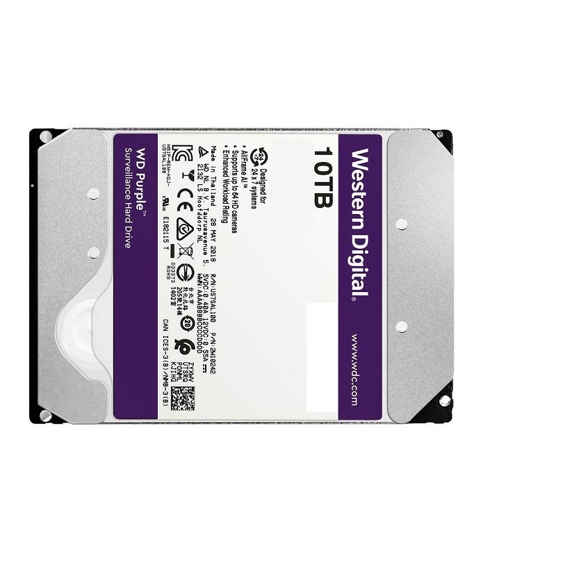 Ổ Cứng HDD Western Digital Purple 10TB 3.5 inch Sata 3 - Hàng Nhập Khẩu