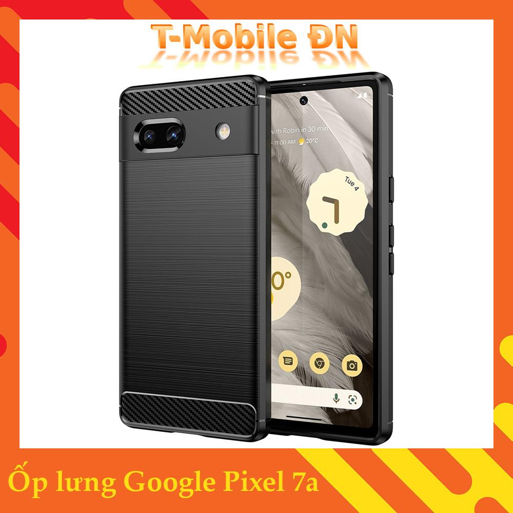 Ốp lưng cho Google Pixel 7a, Ốp silicone mềm Carbone phay xước chống sốc chống vân tay cho Pixel 7a