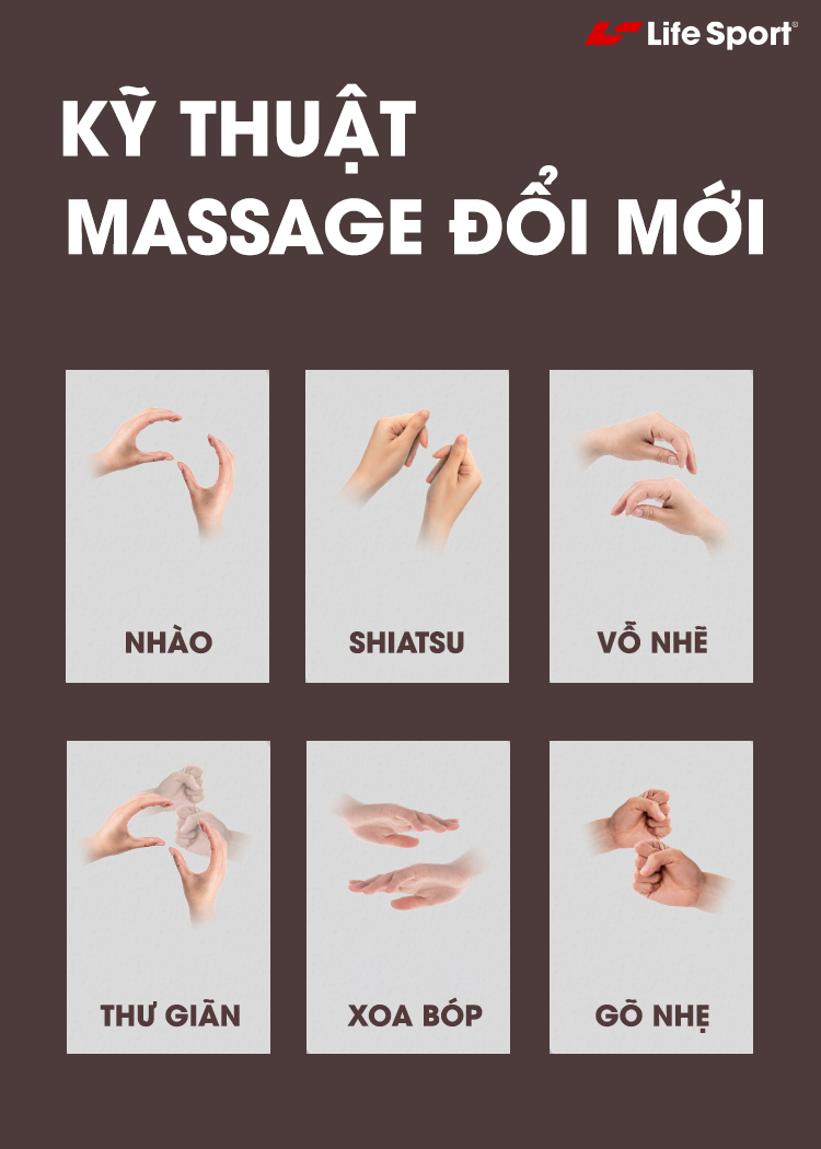 Ghế Massage Toàn Thân Lifesport LS-750, Ghế Massage Công Nghệ Bậc Nhất Kết Hợp Với Các Chất Liệu Cao Cấp BH 6 Năm