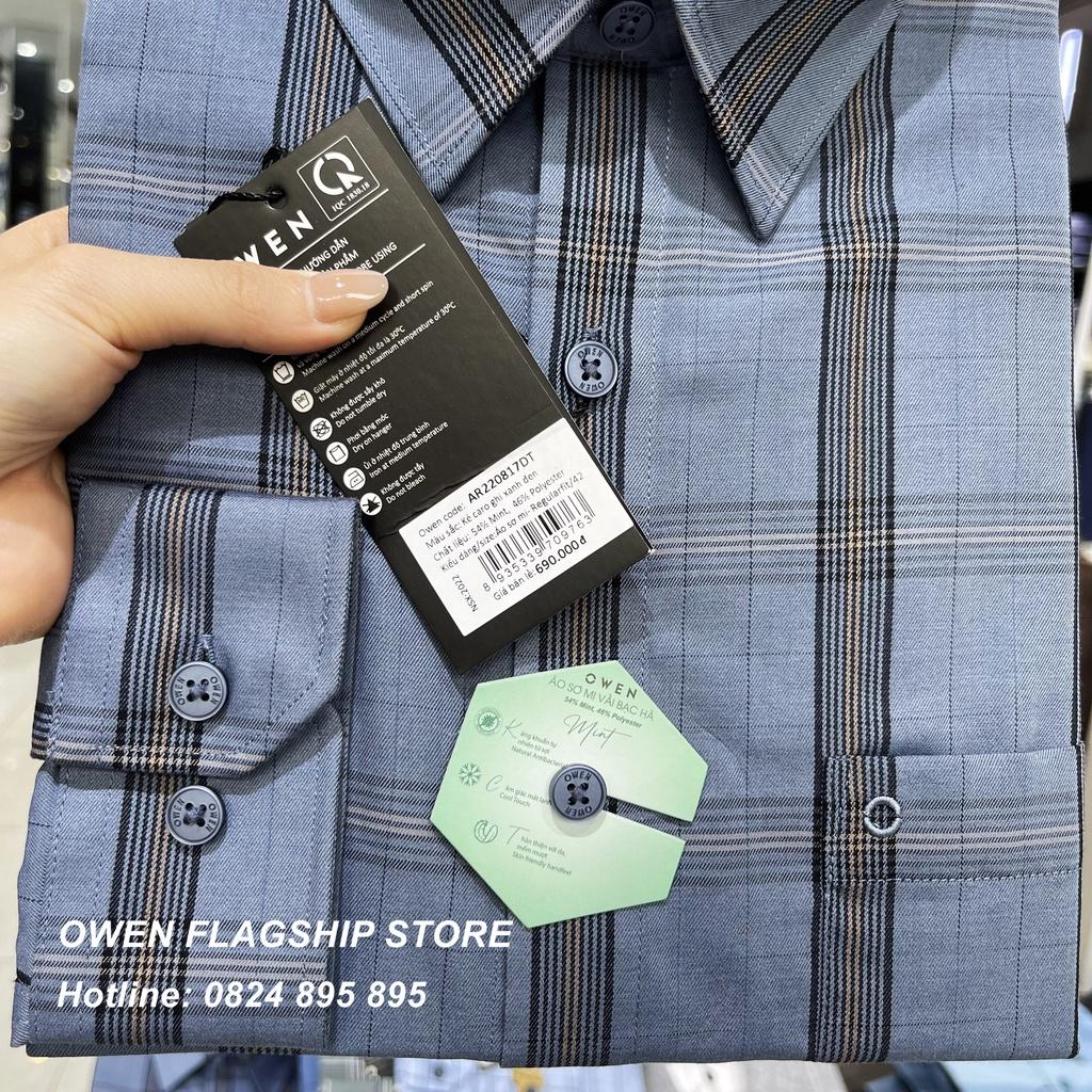 Áo Sơ mi Owen nam dài tay dáng Regular mềm mịn mát Mã AR220817DT