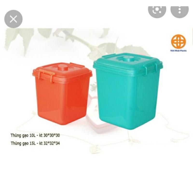 Thùng đựng gạo nhựa Việt Nhật 10kg - 15kg