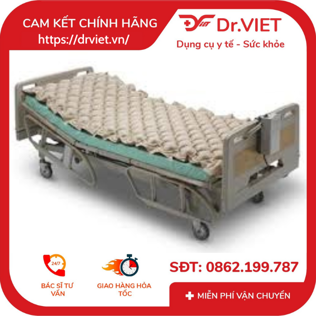 Đệm hơi chống loét LUCASS LC 138 [Chính hãng] - Đệm mát, êm, máy bơm hơi cao cấp, không tiếng ồn, kết cấu máy hiện đại, gọn nhẹ, giúp giảm áp lực tiếp xúc lên bề mặt da, tránh lở loét, tạo sự thoáng mát bề mặt da