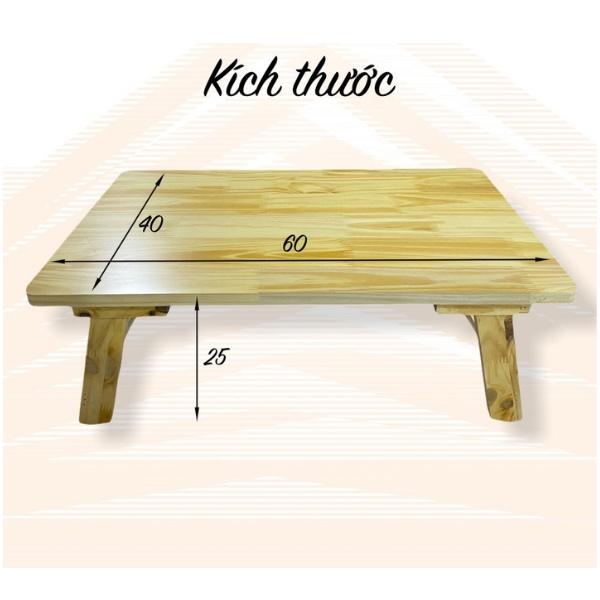 Bàn Gỗ Đa Năng Chân Xếp, Bàn trà chữ nhật sofa/cafe ngồi bệt gấp gọn gỗ tự nhiên