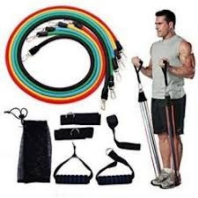 Dây Tập Gym Tại Nhà Kháng Lực Kéo Đàn Hồi Cao Cấp Ngũ Sắc