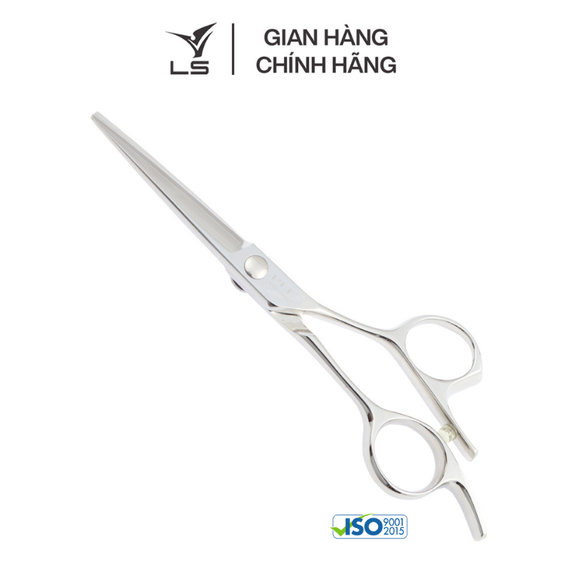 Kéo cắt tóc LS lưỡi thẳng quai offset vênh đỡ ngón cố định PSO/5.5