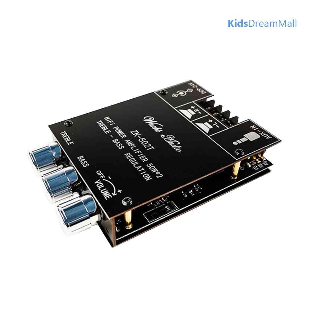 Mới Bảng Mạch Khuếch Đại Âm Thanh ZK-502T 50Wx2 HIFI 2.0