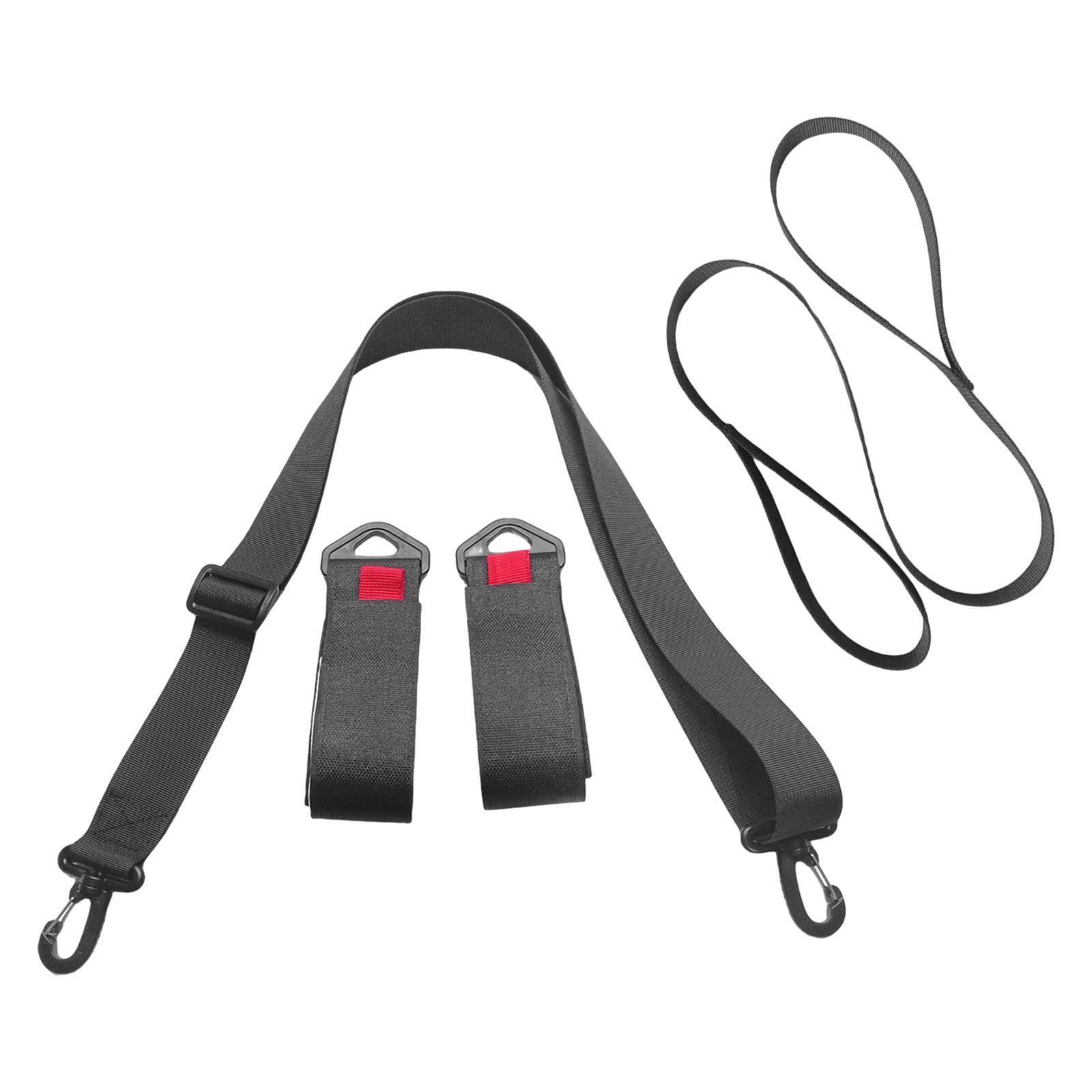 Ski Pole Carrier Straps Set Ski Straps Durable Holder Adjustable Ski Boot Straps Ski Boot Carrier Set for Adult Teens