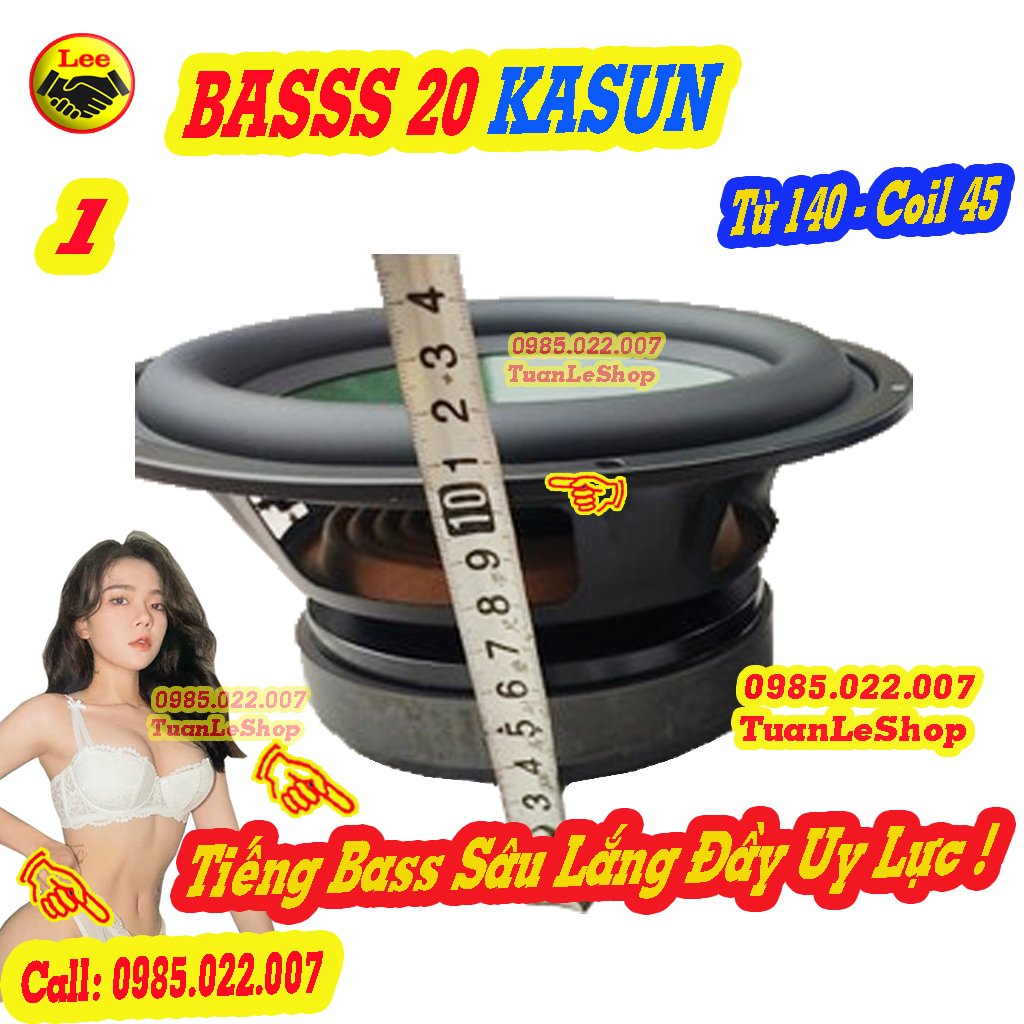 01 LOA BASS 20 KA - SUN MÀNG XANH TỪ 140MM COIL 45 – GIÁ 01 LOA BASS 2 TẤC