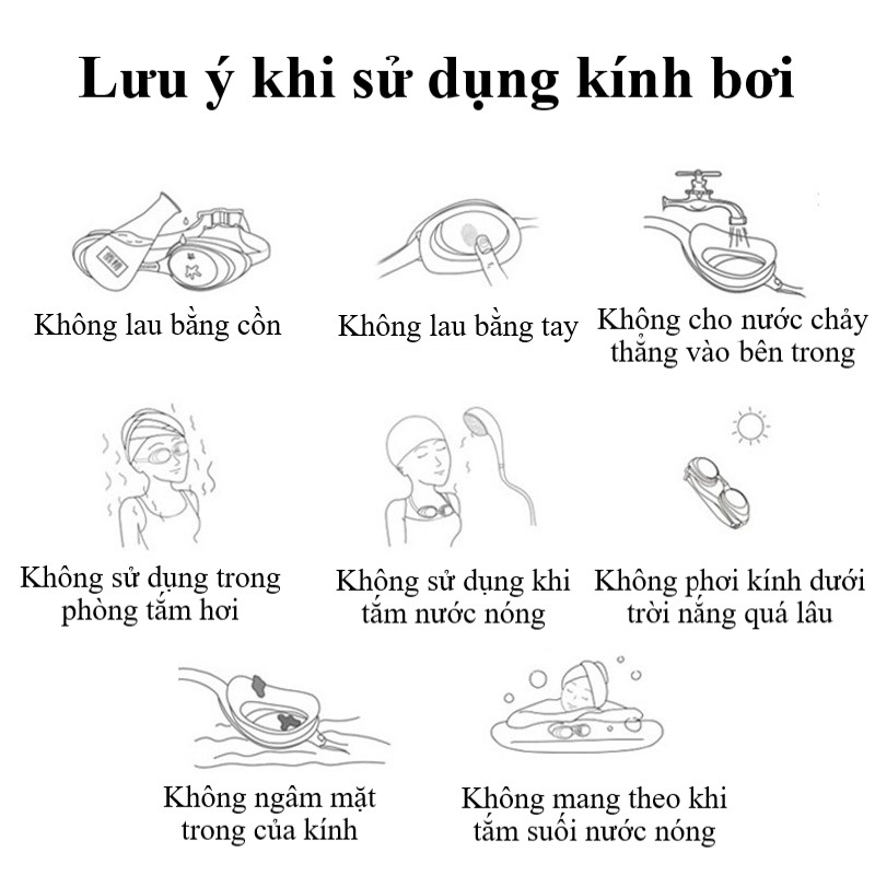 Kính bơi trẻ em dây nhỏ YUKE 5001,gọng nhò, độ nét cao, chống sương, chống nước
