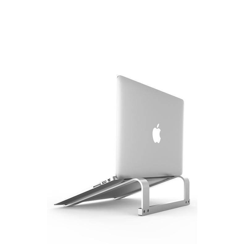 Giá đỡ laptop kiêm kê tản nhiệt bằng hợp kim nhôm gấp gọn chắc chắn dạng tam giác.