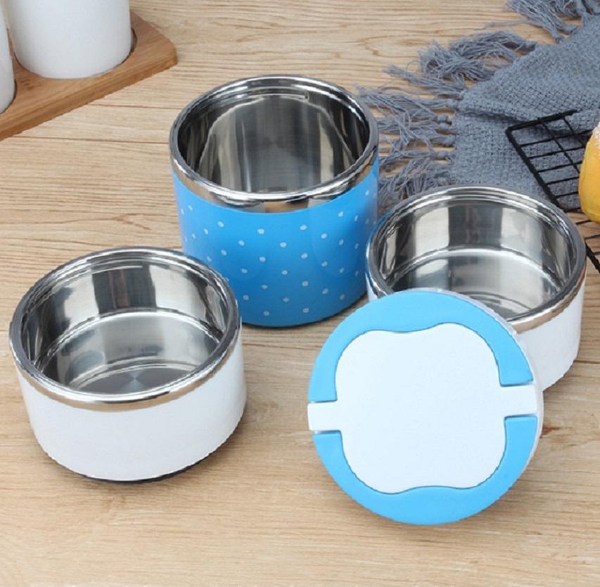 Hộp Đựng Cơm Chấm Bi 1 Tầng - Loại Tốt
