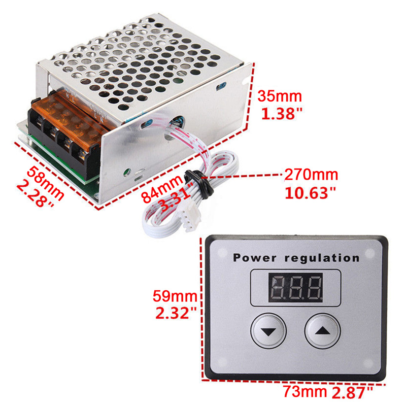 Bộ chiết áp bảng điều chỉnh kỹ thuật số 4000W-220V dùng cho quạt sưởi, ánh sáng, động cơ