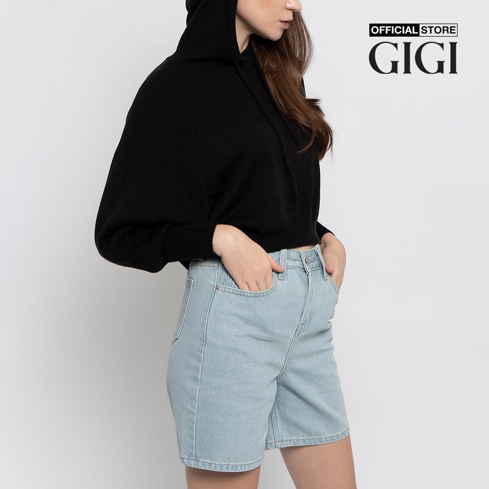 GIGI - Áo hoodie nữ tay dài phối mũ thời trang G1303K212701