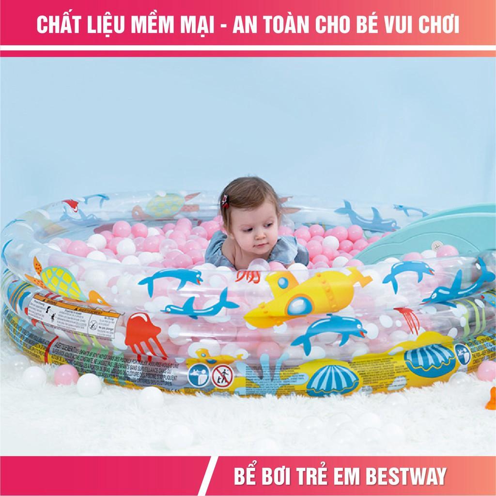 Bể bơi phao tròn Bestway cho bé kích cỡ 1m và 1m5 họa tiết dễ thương