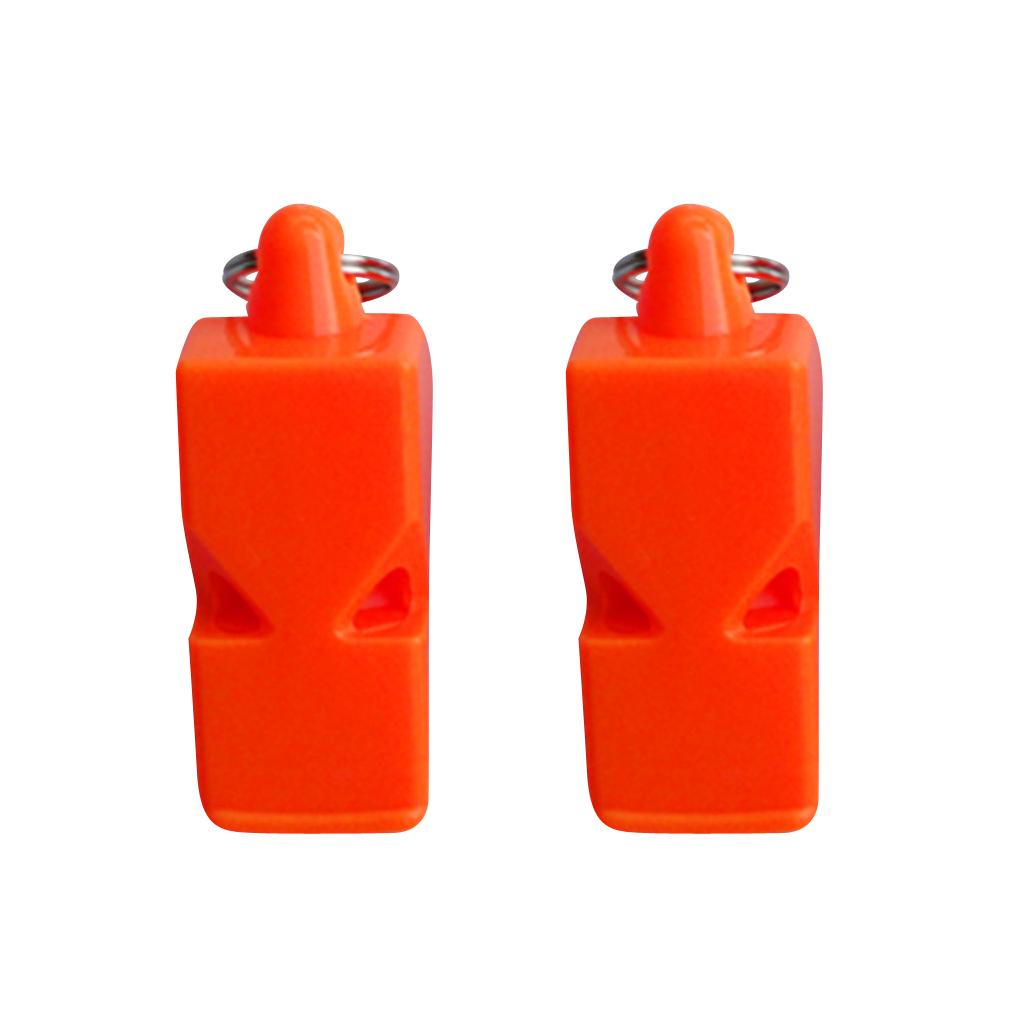2 Pieces Safety Whistle Super Loud Sports Referee Whistle Emergency Survival Whistle for Outdoor Hiking Camping Fishing Travel