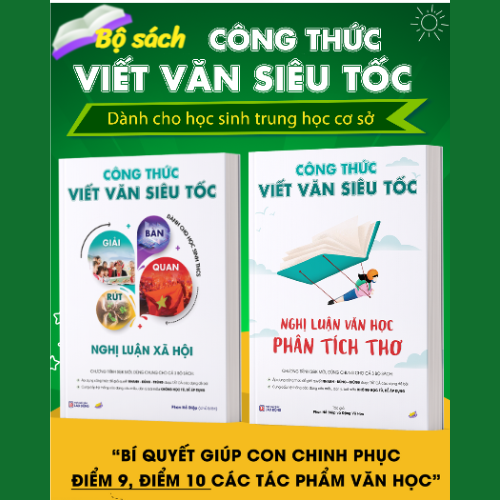 Bộ sách Công Thức Viết Văn Siêu Tốc cấp 2 - cô Phan Hồ Điệp, có kèm video hướng dẫn( SP chính hãng)