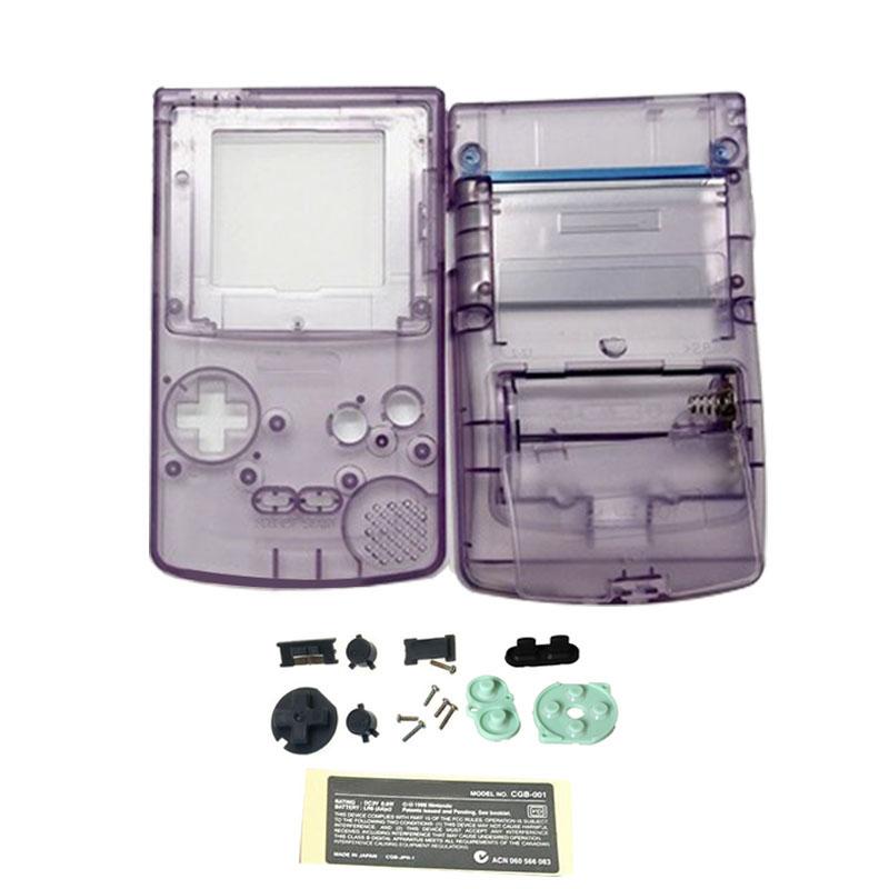 Vỏ vỏ bảng điều khiển trò chơi gốc mới cho Gameboy Color Classic Game Console Shell Vỏ vỏ cho vỏ nhà ở GBC với các nút màu: Xóa màu đen