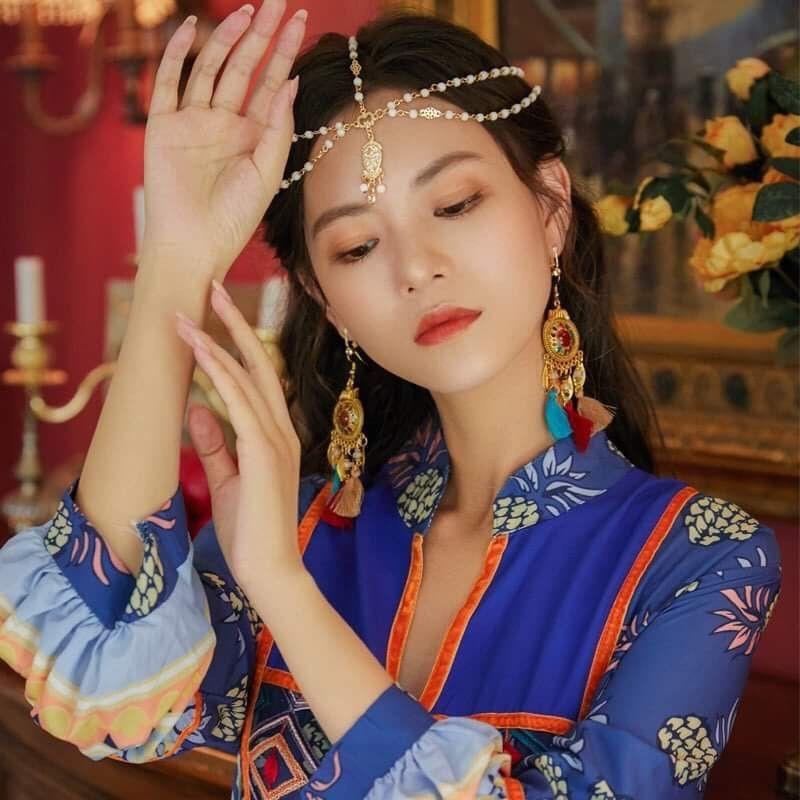 Vòng trang sức đầu headchain hợp kim phối đá