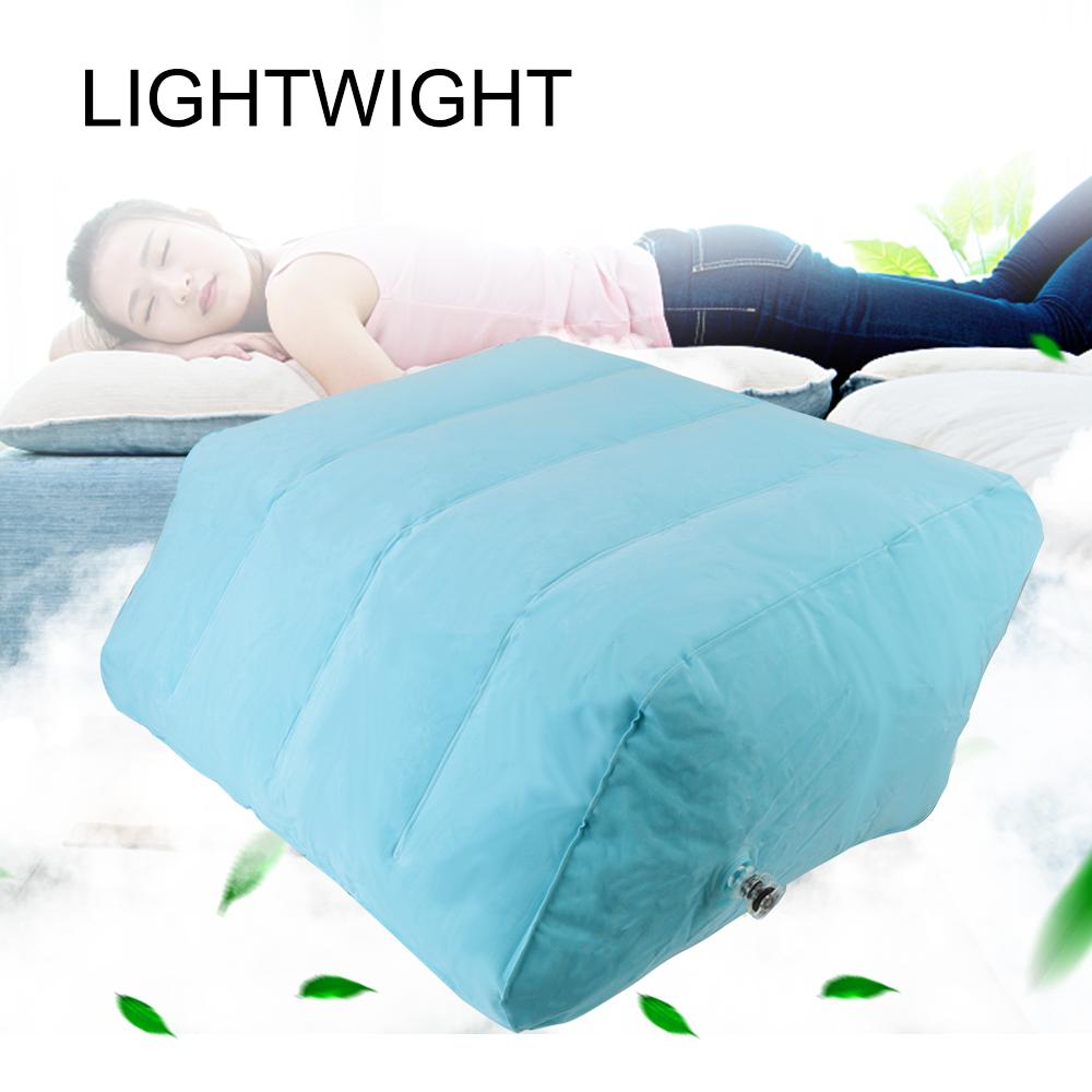 Di Động Đầu Gối Gối Còn Lại Gối Đệm PVC Người Phụ Nữ Mang Thai Chân Nâng Nhẹ Bơm Hơi Chân Gối