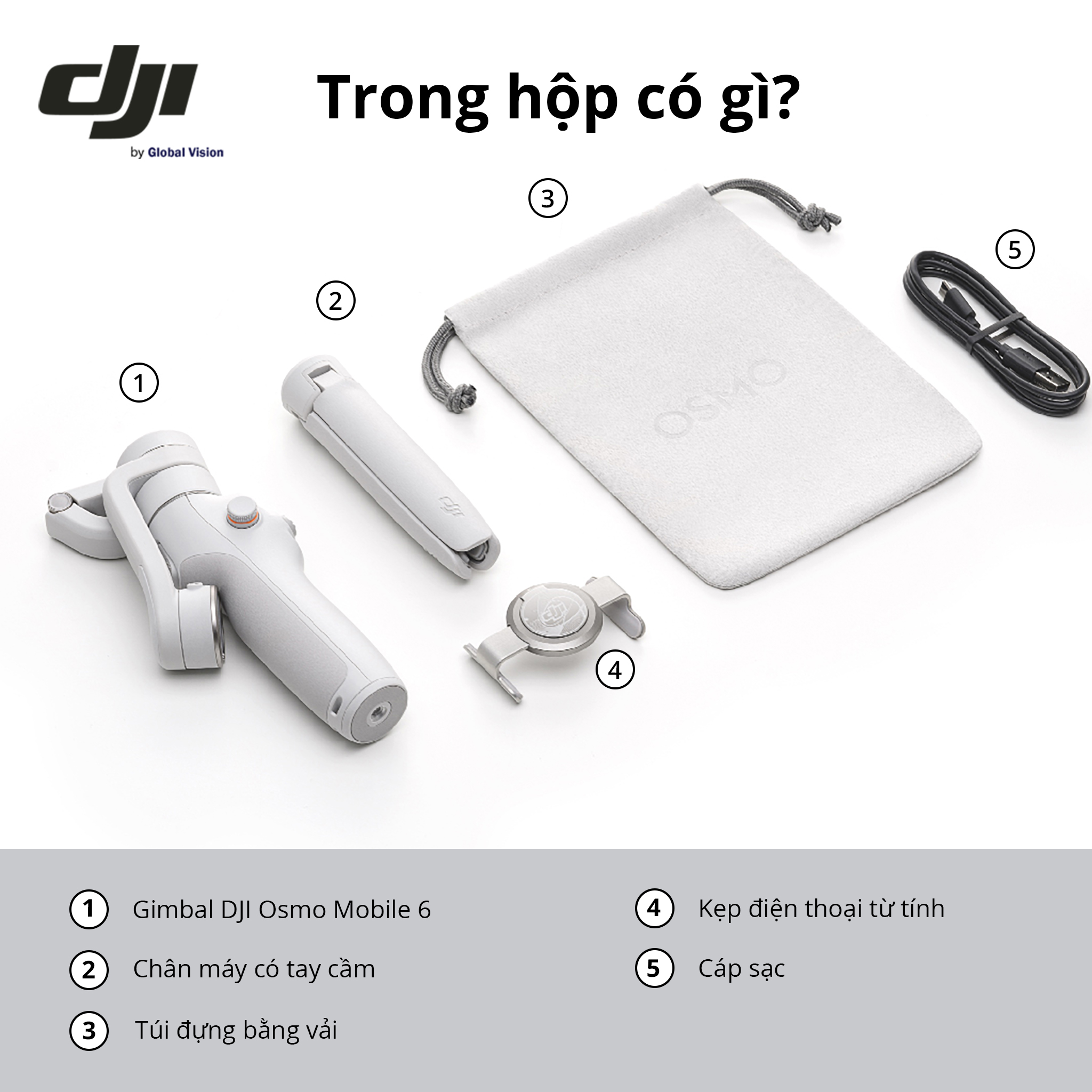 Gimbal chống rung điện thoại DJI Osmo Mobile 6 có thể kéo dài (DJI OM 6) - Hàng chính hãng