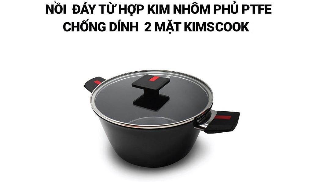 Nồi Next Style đáy từ hợp kim nhôm chống dính KIMS COOK 24cm