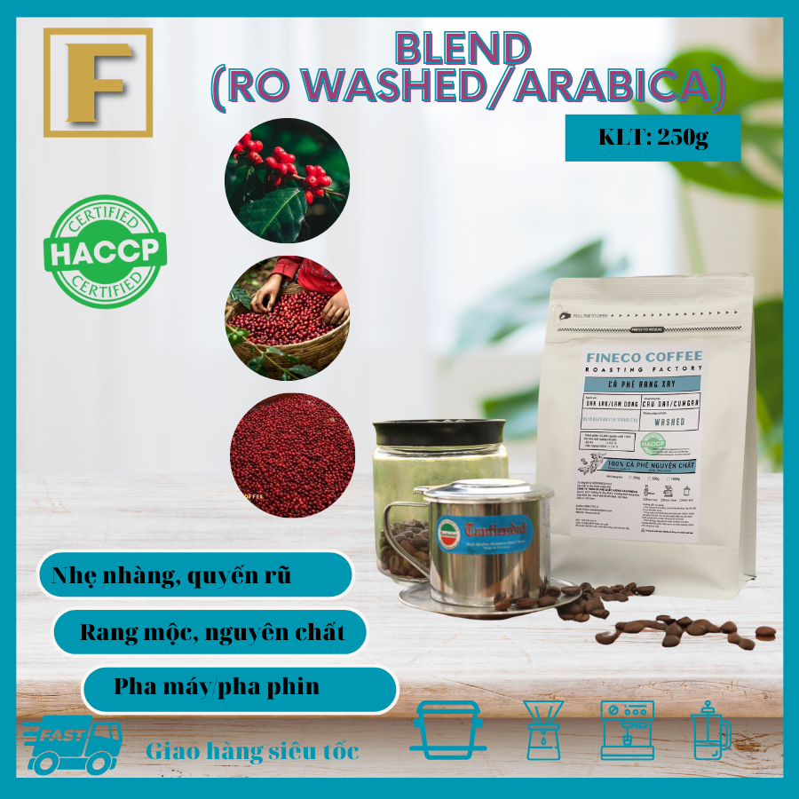 BLEND - Phong vị ngọt ngào, hương trái cây, hậu vị ngọt dài lâu. Cà phê pha phin/pha máy |500gr|