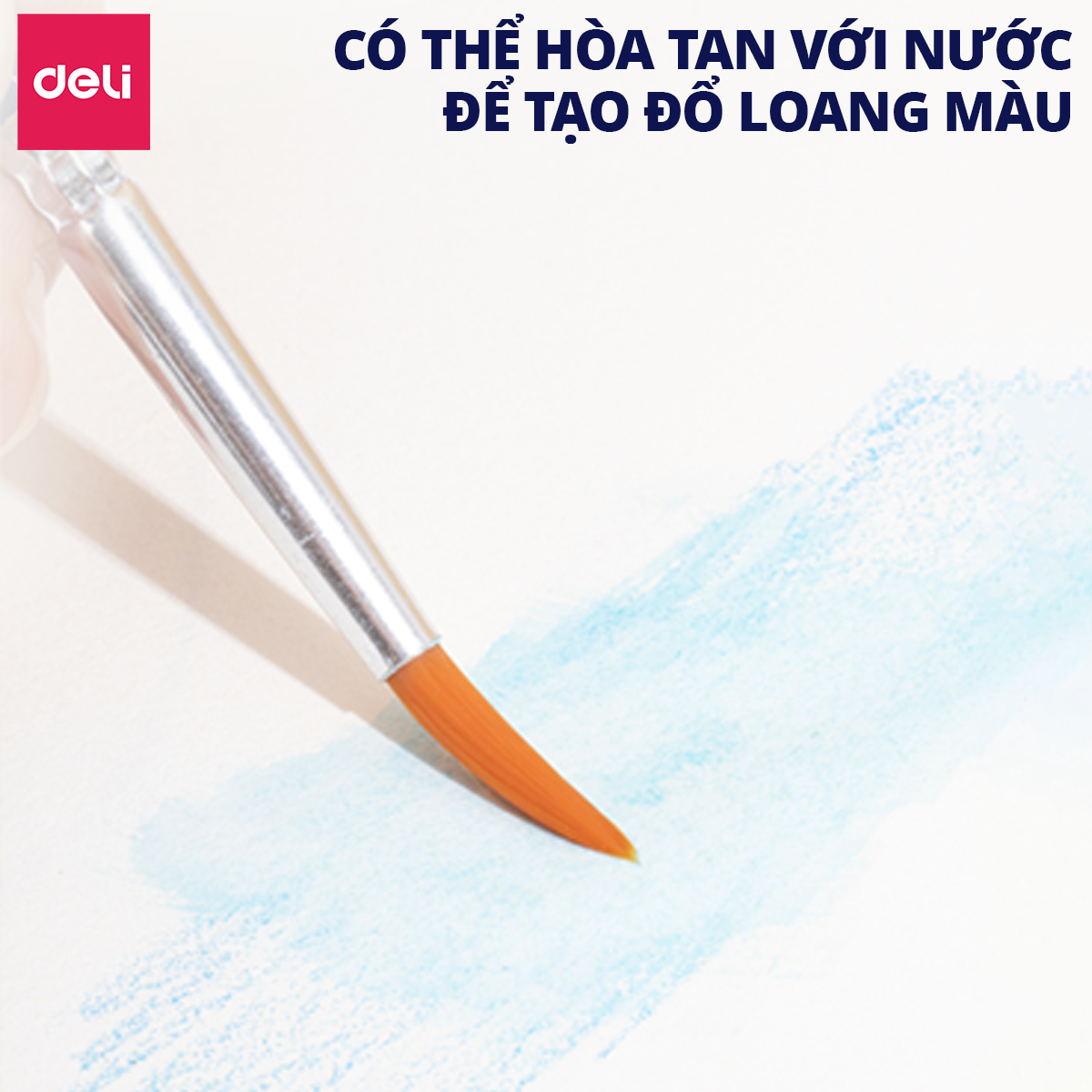[Tặng Cọ] Bút Chì Màu Gốc Nước Dmast Cao Cấp Deli - Chì Màu Hộp Thiếc 24/36/48/72 Màu - Tô Vẽ Tranh Chuyên Nghiệp
