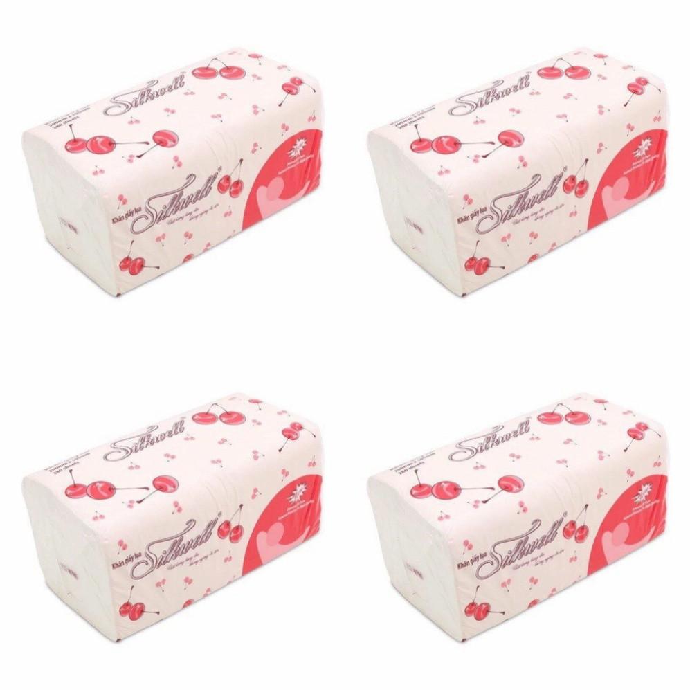 Bịch giấy rút lụa Silkwell 280 tờ cao cấp