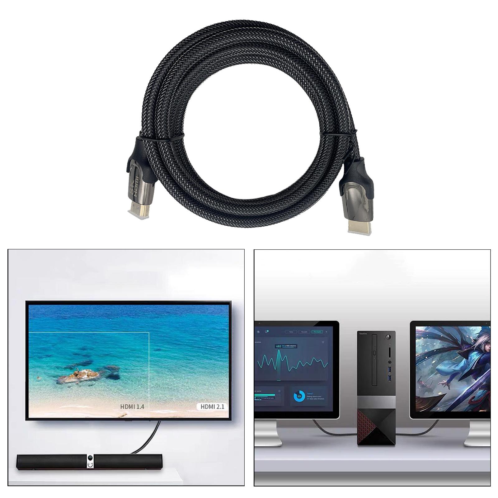 High-Speed, Ultra HD HDMI 2.1 Cable Replacement, High definition 48Gbps 8K HDMI Cable Connect Wire Fits for Xbox, TV PC, DVD Player