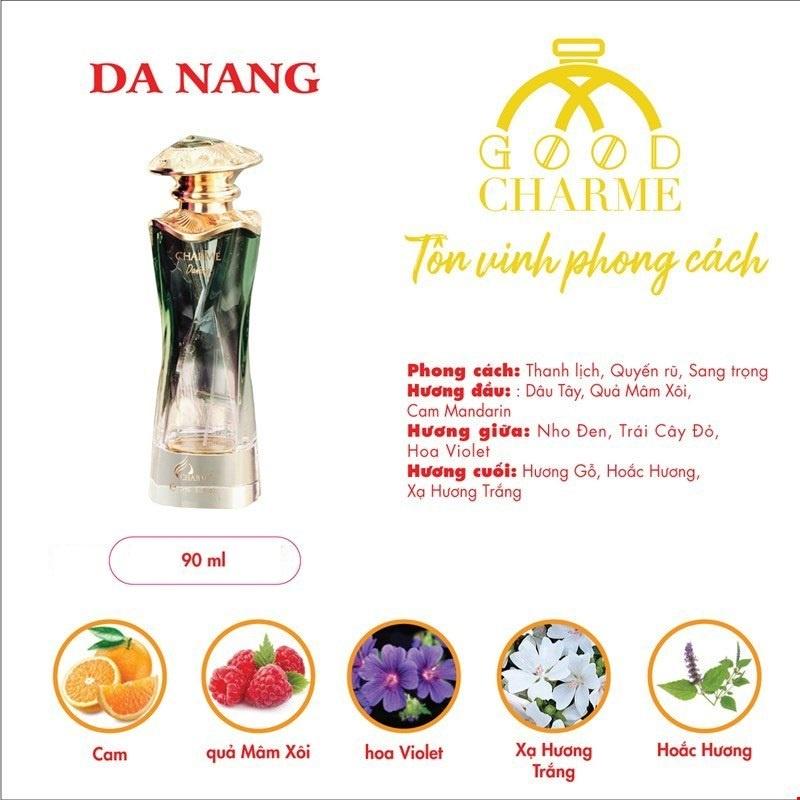 Nước hoa nữ cao cấp, Charme Danang, mang trọn tinh hoa trời đất, mùi hương lan tỏa mạnh mẽ, lưu hương lâu, 90ml