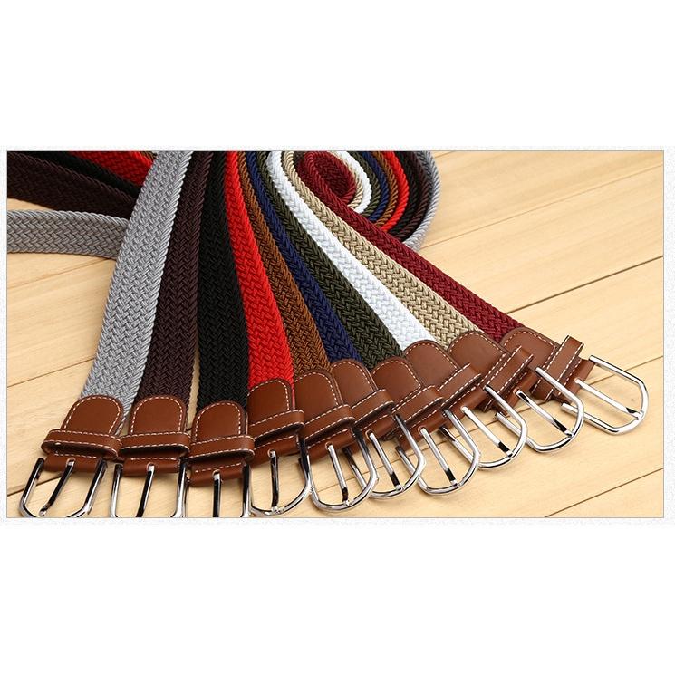 Thắt lưng vải co giãn bản 3,5cm Casual belt 39 lựa chọn màu sắc