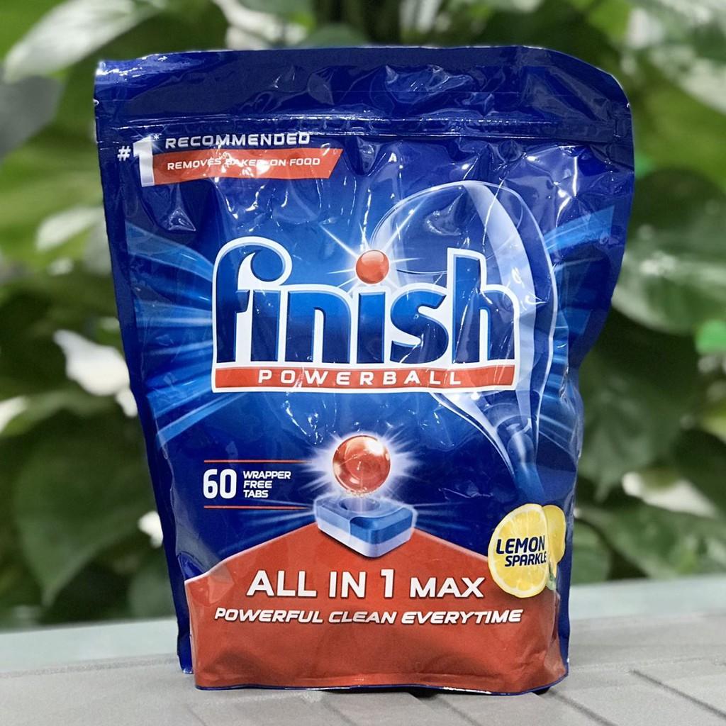 Viên rửa bát Finish All in1 Đức túi 60 viên Hàng mới