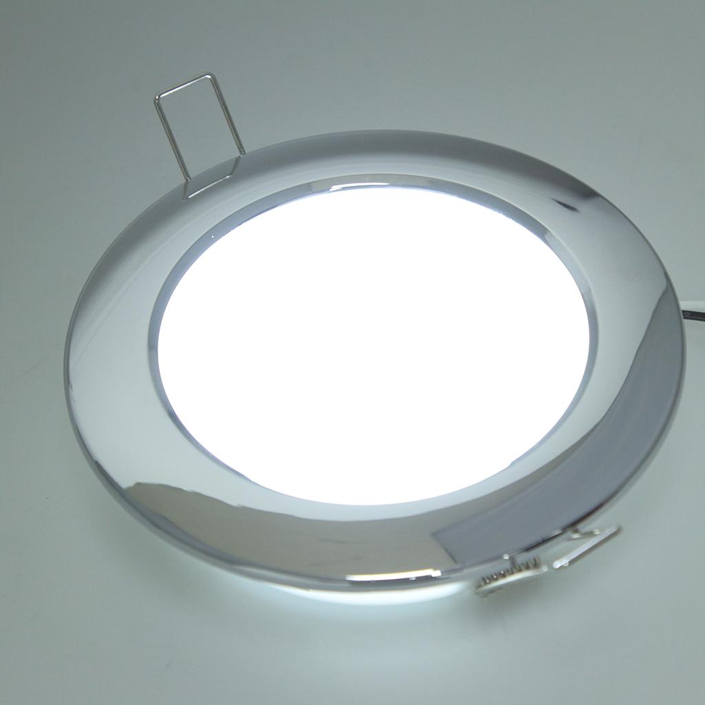 12V 4.5W Boat RV Emergency Light Round Recessed Mounted LED Light 6000K
