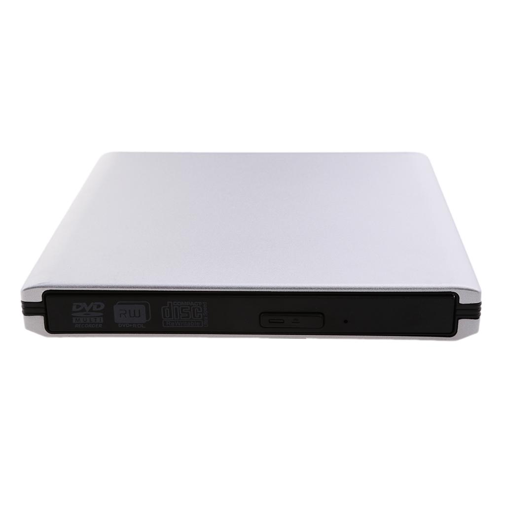 External CD Drive Burner CD Player CD ROM DVD-RW Rewriter with Aluminum Housing USB 3.0 SATA Optical Drive for Mac Air Pro Windows 10 / Win7 / Win 8 Desktop Laptop