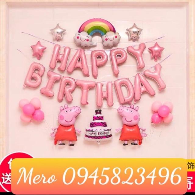 Set trang trí heo peppa
