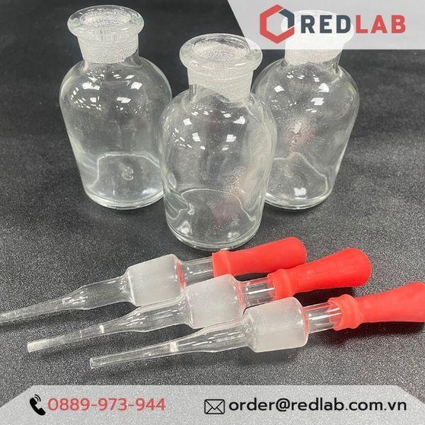 Chai lọ thuỷ tinh trắng / nâu 125ml, nắp đậy mài, miệng rộng / miệng hẹp ONELAB, đựng hóa chất, dược liệu, mỹ phẩm