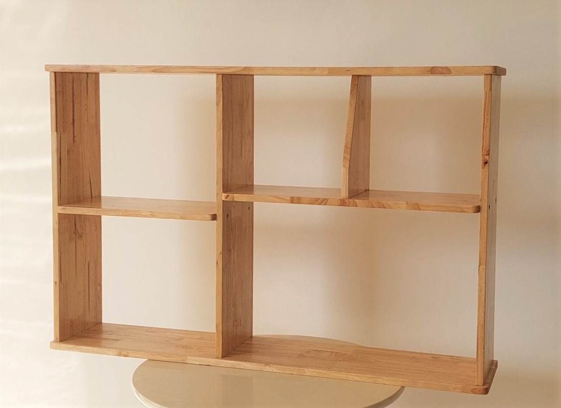 Kệ Gỗ Cao Su 1m/1m2, Kệ Trang Trí, Kệ Sách, Kệ Sắp Xếp Đồ Dùng - Hàng VN Xuất Khẩu