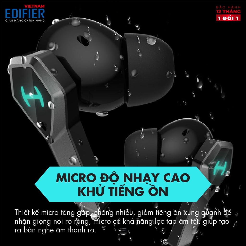 Tai nghe True Wireless Gaming EDIFIER GX04 Hiệu ứng đèn LED RGB - Thời lượng 28h Playtime, Chống nước IP45 - Hàng chính hãng