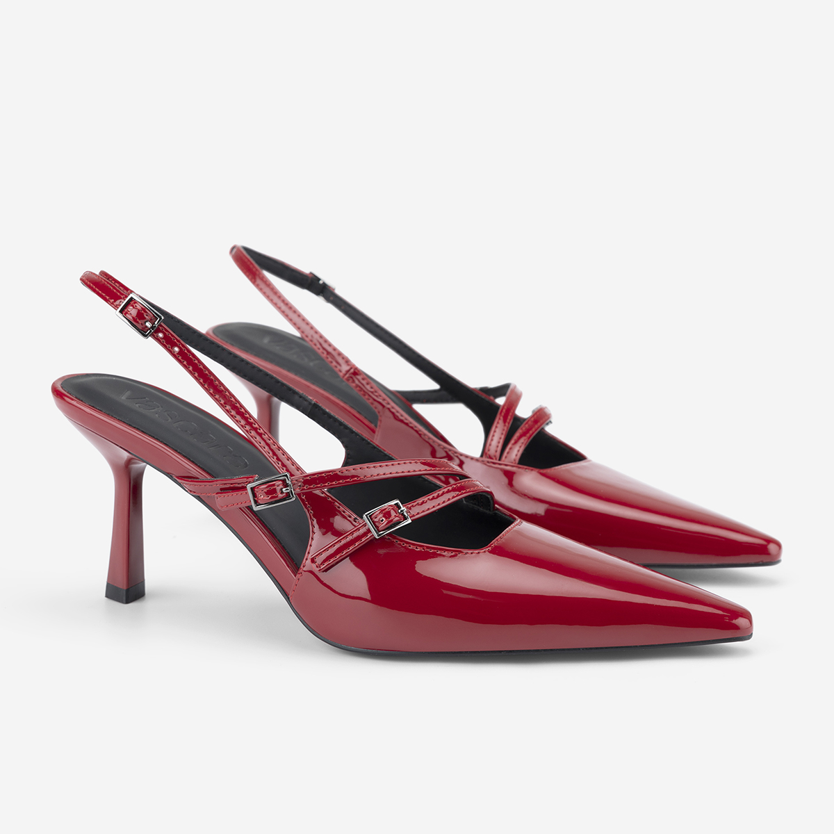 Vascara Giày Slingback Cao Gót Strappy Phối Buckle - BMN 0706