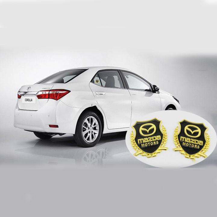 Bộ 02 Logo Bông lúa Dành Cho Xe Mazda