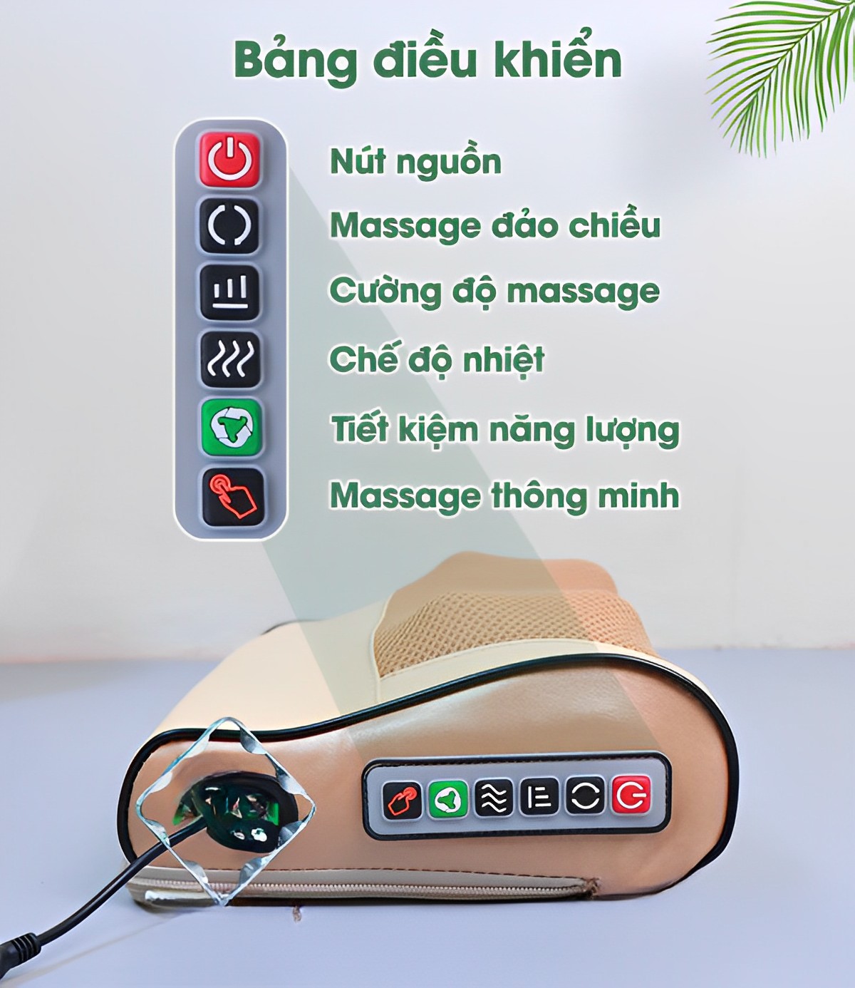 Gối massage cổ vai gáy,gối massage hồng ngoại 16 bi,máy massage cổ mô phỏng đấm bóp như người thật,giúp thư giãn giảm đau mỏi cổ vai gáy