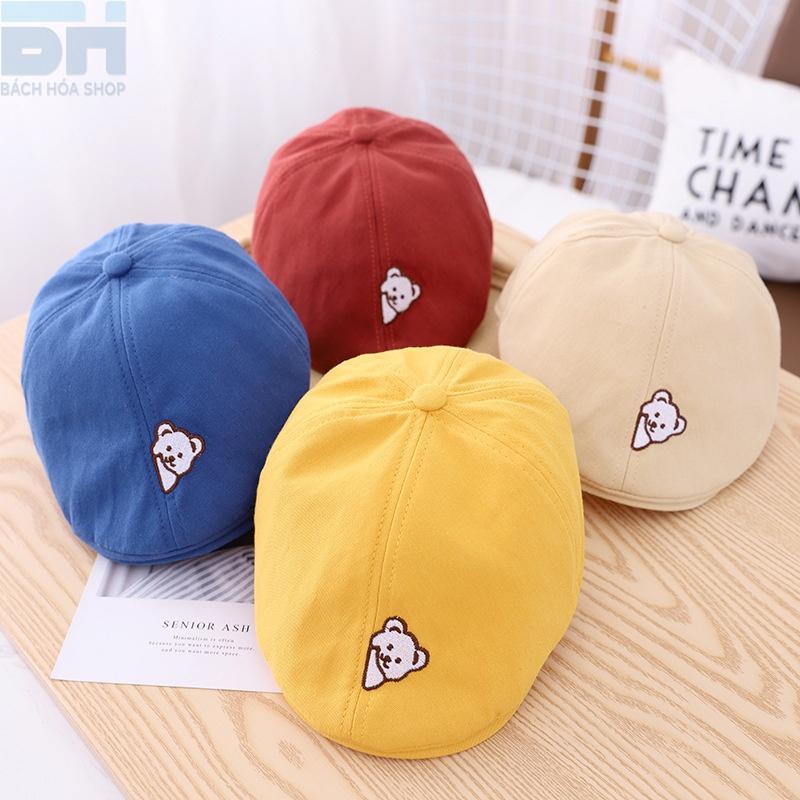 Mũ BERET phiên bản Hàn Quốc, 100% Cotton, thời trang, dễ thương cho bé cho bé từ 1-4 tuổi