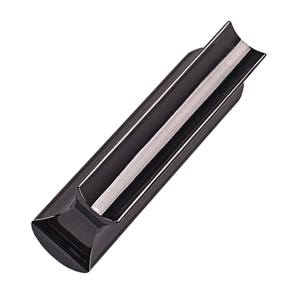 Sunnimix Thép Không Gỉ Đàn Guitar Trượt Âm Thanh Cho Hawaii Acoustic Và Guitar Điện, Thiết Kế Cổ Thuyền-Đen